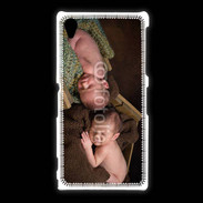 Coque Sony Xpéria Z1 Jumeaux dormant dans des caisses