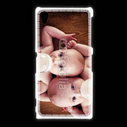 Coque Sony Xpéria Z1 Bébés avec biberons