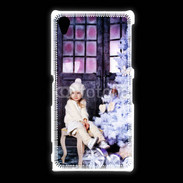 Coque Sony Xpéria Z1 Sapin de Noël et petite fille