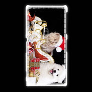 Coque Sony Xpéria Z1 Chaton et Chiot Noël