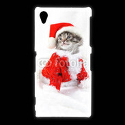 Coque Sony Xpéria Z1 Chat Noël 3