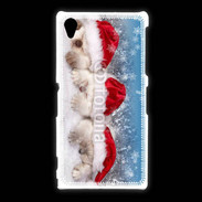 Coque Sony Xpéria Z1 3 chatons Noël