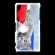 Coque Sony Xpéria Z1 Chat Noël 6