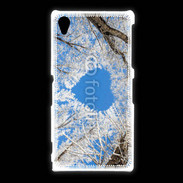 Coque Sony Xpéria Z1 arbres enneigés coeur