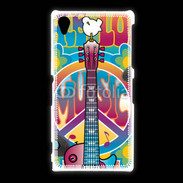 Coque Sony Xpéria Z1 Peace love music 3