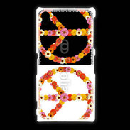 Coque Sony Xpéria Z1 Symbole de la paix Hippie