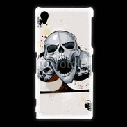 Coque Sony Xpéria Z1 Carte tête de mort trèfle