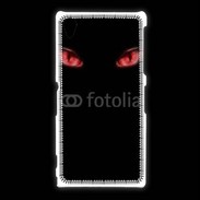 Coque Sony Xpéria Z1 Yeux rouges fond noir