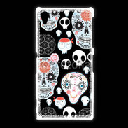 Coque Sony Xpéria Z1 Fond tête de mort 8