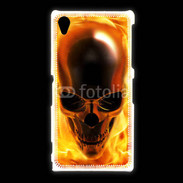 Coque Sony Xpéria Z1 crâne en feu