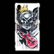 Coque Sony Xpéria Z1 Tête de mort et guitare