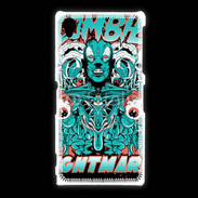 Coque Sony Xpéria Z1 Tête de Mort Zombie 25