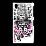 Coque Sony Xpéria Z1 Tête de Mort Difficult