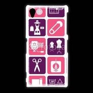 Coque Sony Xpéria Z1 Fond symboles couturière