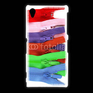 Coque Sony Xpéria Z1 Fermetures éclaires coutures