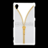Coque Sony Xpéria Z1 Fermetures éclaires coutures 2