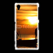 Coque Sony Xpéria Z1 Couché de soleil pêcheur