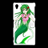 Coque Sony Xpéria Z1 Fille manga verte