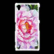 Coque Sony Xpéria Z1 Fleur en peinture