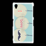 Coque Sony Xpéria Z1 I love moustache 5