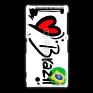 Coque Sony Xpéria Z1 I love Brésil 2