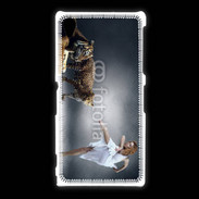 Coque Sony Xpéria Z1 Danseuse avec tigre