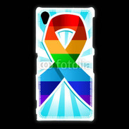 Coque Sony Xpéria Z1 Rainbow Pride Ribbon
