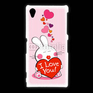 Coque Sony Xpéria Z1 I love you Bunny