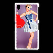 Coque Sony Xpéria Z1 femme glamour coeur style betty boop