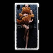 Coque Sony Xpéria Z1 Femme glamour câlin nounours