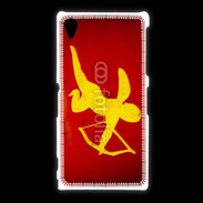 Coque Sony Xpéria Z1 Cupidon sur fond rouge