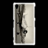 Coque Sony Xpéria Z1 Avion T6 noir et blanc