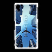 Coque Sony Xpéria Z1 Avion de ligne au dessus des immeubles