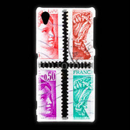 Coque Sony Xpéria Z1 Timbres Français