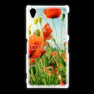 Coque Sony Xpéria Z1 Champs de coquelicots