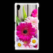 Coque Sony Xpéria Z1 Bouquet de fleur sur bois