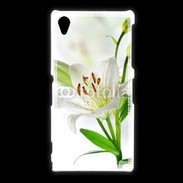 Coque Sony Xpéria Z1 Fleurs de Lys blanc