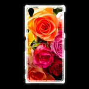 Coque Sony Xpéria Z1 Bouquet de roses multicouleurs