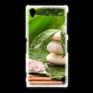 Coque Sony Xpéria Z1 Galet et feuilles mouillées