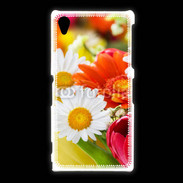 Coque Sony Xpéria Z1 Fleurs des champs multicouleurs