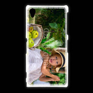 Coque Sony Xpéria Z1 Petite fille avec panier de pommes