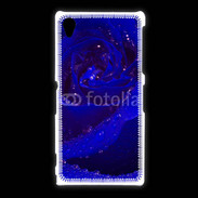 Coque Sony Xpéria Z1 Fleur rose bleue