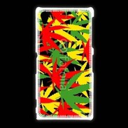 Coque Sony Xpéria Z1 Fond de cannabis coloré