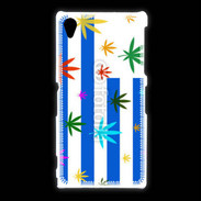 Coque Sony Xpéria Z1 Drapeau Uruguay cannabis