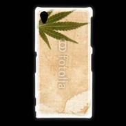 Coque Sony Xpéria Z1 Fond cannabis vintage