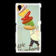 Coque Sony Xpéria Z1 Hamburger vintage