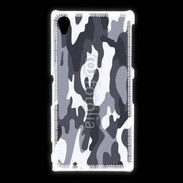 Coque Sony Xpéria Z1 Camouflage gris et blanc