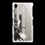 Coque Sony Xpéria Z1 Pêcheur noir et blanc