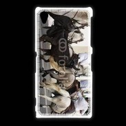 Coque Sony Xpéria Z1 Abrivado Chevaux et taureaux