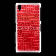 Coque Sony Xpéria Z1 Effet crocodile rouge